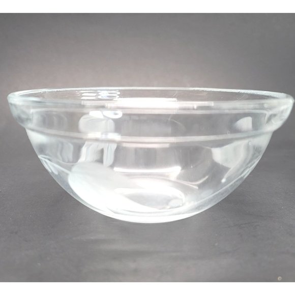 Vintage Morning Glory Glass Leaf Bowls Etched Frosted Raised Rim Set of 5 Pd80 - Picture 3 of 9